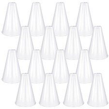 16 Pcs Cheer Megaphone for Party White Plastic Megaphone DIY Accessory for Sc...