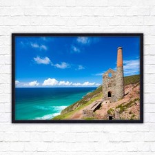 Cornish tin mine framed - cornish,