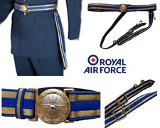 RAF Sword Belt British Royal Air Force PER ARDUA AD ASTRA Buckle With Slings