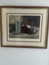 nigel hemming limited edition print 'DOG TIRED' 24" x 21", framed 410/600