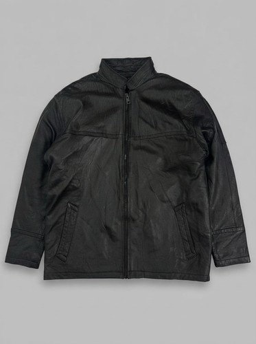 Vintage 90s black real leather - vintage,