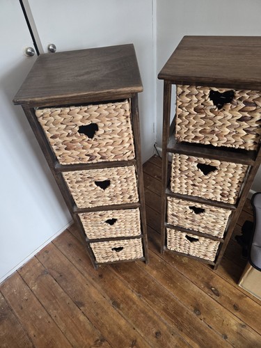 Tall wicker storage drawers - tall,