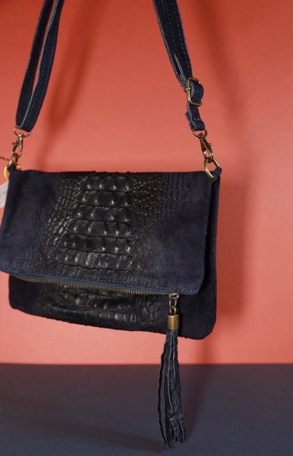 Italian suede crocodile - suede,