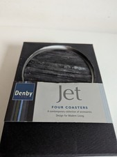 Jet by Denby Coasters 3.75" Set of 4 Boxed