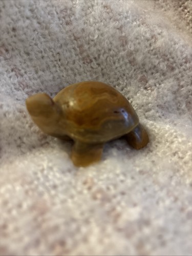 Hand carved gemstone turtle - hand-carved,