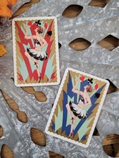 Pair Vintage Art Deco Playing