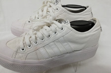 Adidas Nizza Platform Womens Platform Trainers White Size 8 /8.5 UK DEFECT