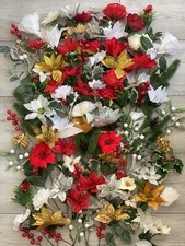 50x Christmas Flowers Stems Picks Joblot Artificial Wreath Decor Holly Berries