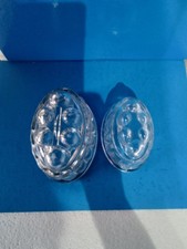 Pair Vintage Pressed Glass