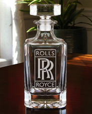 Etched Rolls Royce Decanter