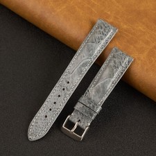 Grey Ostrich Leg Leather Watch