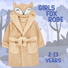 Girls Fox Dressing Gown 3D