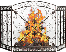 3 Panel Fireplace Screen for