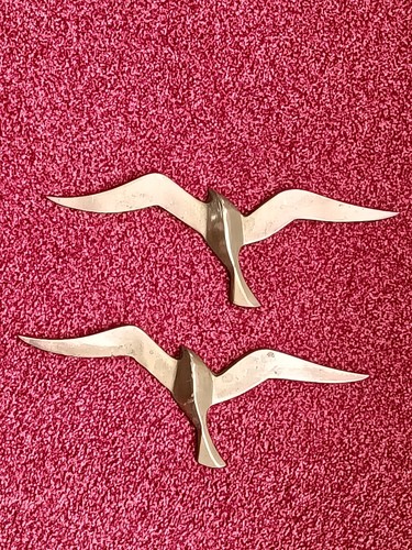 Brass seagulls pair - brass,