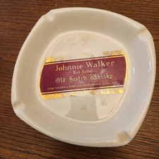 VINTAGE WADE pdm JOHNNIE WALKER RED LABEL OLD SCOTCH WHISKEY ADVERTISING ASHTRAY