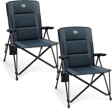TIMBER RIDGE Camping Chair Comfy 150kg, x2