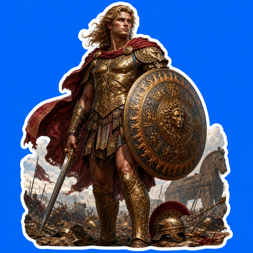Inch achilles sticker greek - 3,