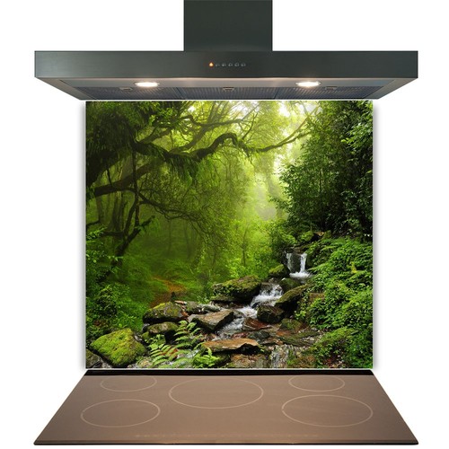 Glass splashback for kitchen - glass,