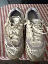 Clarks Size Uk 1 Girls Trainers Silver and Purple Excellent Condition