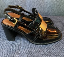 Reiss Patent Leather Heeled Shoes Size 5 (38).