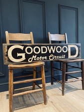 Goodwood sign vintage wooden revival motor circuit motorsport signs GOODWOOD