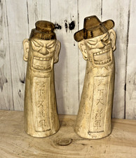 PR. VINTAGE POTTERY TUSK MONEY BOXES JAPANESE GROTESQUE STYLE by F-HOUSE (593A)