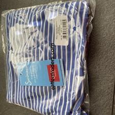 Cotton traders roll top PRI briefs size 16 brand new blue and white stripes