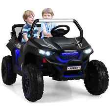 2-Seater Kids Ride on UTV 12V Battery Powered Electric Car Toy-Black