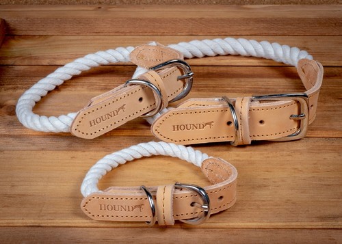 Hound braided dog collar with - dog,