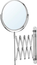NEW IKEA FRÄCK Extendable Wall Mirror Stainless Steel Round Magnifying Shaving