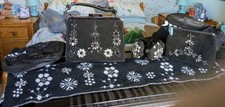 Dune Black suede handbag set /sparkly bling. Plus matching make-up bag and more