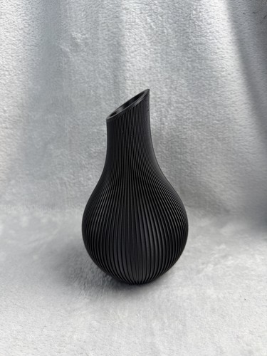 Grimalkin modern ribbed vase - modern,