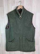 Barbour Dunmore Vintage Men's Medium Green Fleece Gilet Hunting Shooting