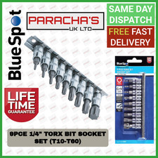 STAR Socket Set. 1/4" drive TORX Bit Sockets T10 T15 T20 T27 T30 T40 T45 T50 T60