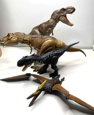 Jurassic World /Park  Dinosaurs  x 4  nice T Rex b bundle job lot kids toys (R4)