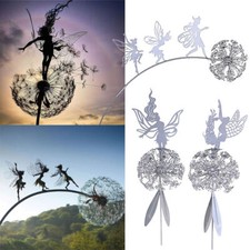 Fairies Dandelions Dance Together Ornament Garden Sculpture Decor Outdoor Statue