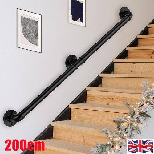 200cm black handrail stair - 200cm,