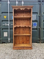Rustic Old Pine Large Open Bookcase Shelving Storage Farmhouse Country Furniture