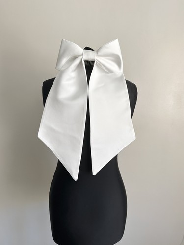 Bridal bow hair comb - bow, ivory