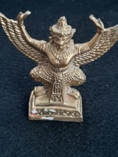 Brass garuda seated - brass, garuda,