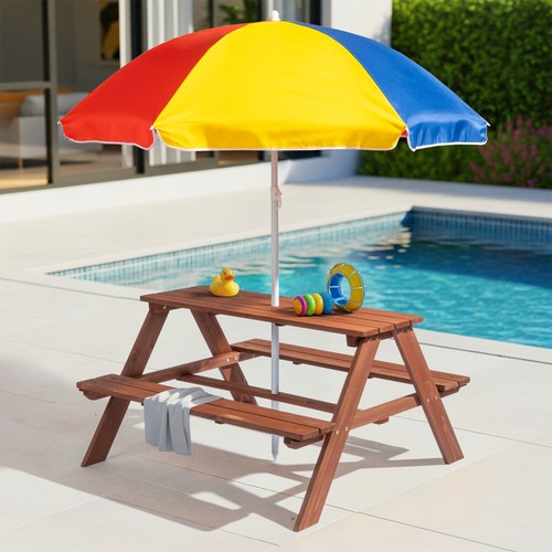 Wooden kids picnic - in,