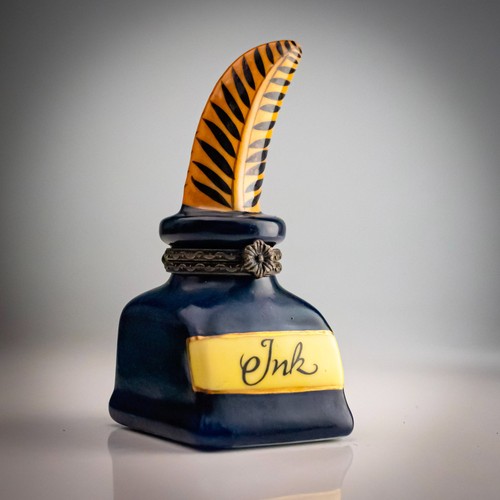 Ink well novelty ceramic - ink, quill