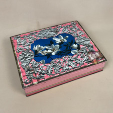 Antique Vintage Metal Tin Edward Sharp & sons Maidstone Kent Pink Rectangle Blue