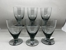 Mid Century Wuidart Grey Wine Glasses (Stennett-Willson?) (P-224 169)