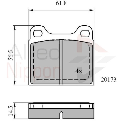 Brake pads set for alfa - set,