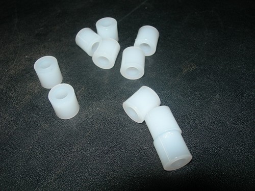 White nylon spacers - white, plastic