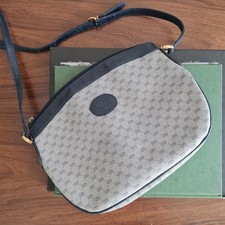 GUCCI vintage navy blue crossbody bag 70s