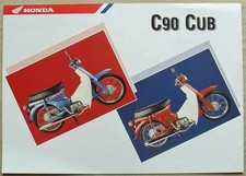 HONDA C90 CUB LIGHTWEIGHT MOTORCYCLE Sales Specification Leaflet Feb 1995 #BR821
