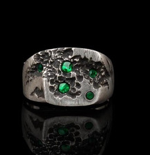 Emerald Vintage Ring, Handmade