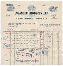 1953 Billhead - ESSANBEE PRODUCTS LTD, Ironmonger - London SE11 ref.e177